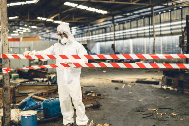 Professional Biohazard technician working in Burlington, NJ